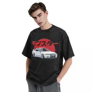 Monster Skyline R32 GTR Retro Comfort a Vintage Oversized T-Shirts