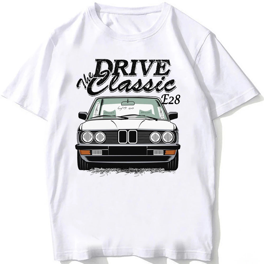 Retro E30 Old Classic Dirty Style T-Shirt Men Short Sleeve Harajuku E34 E36 E28 Sport Race T Shirt Hip Hop White Casual Boy Tees