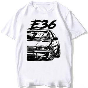 Retro E30 Old Classic Dirty Style T-Shirt Men Short Sleeve Harajuku E34 E36 E28 Sport Race T Shirt Hip Hop White Casual Boy Tees