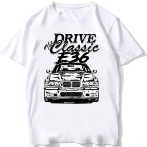 Retro E30 Old Classic Dirty Style T-Shirt Men Short Sleeve Harajuku E34 E36 E28 Sport Race T Shirt Hip Hop White Casual Boy Tees