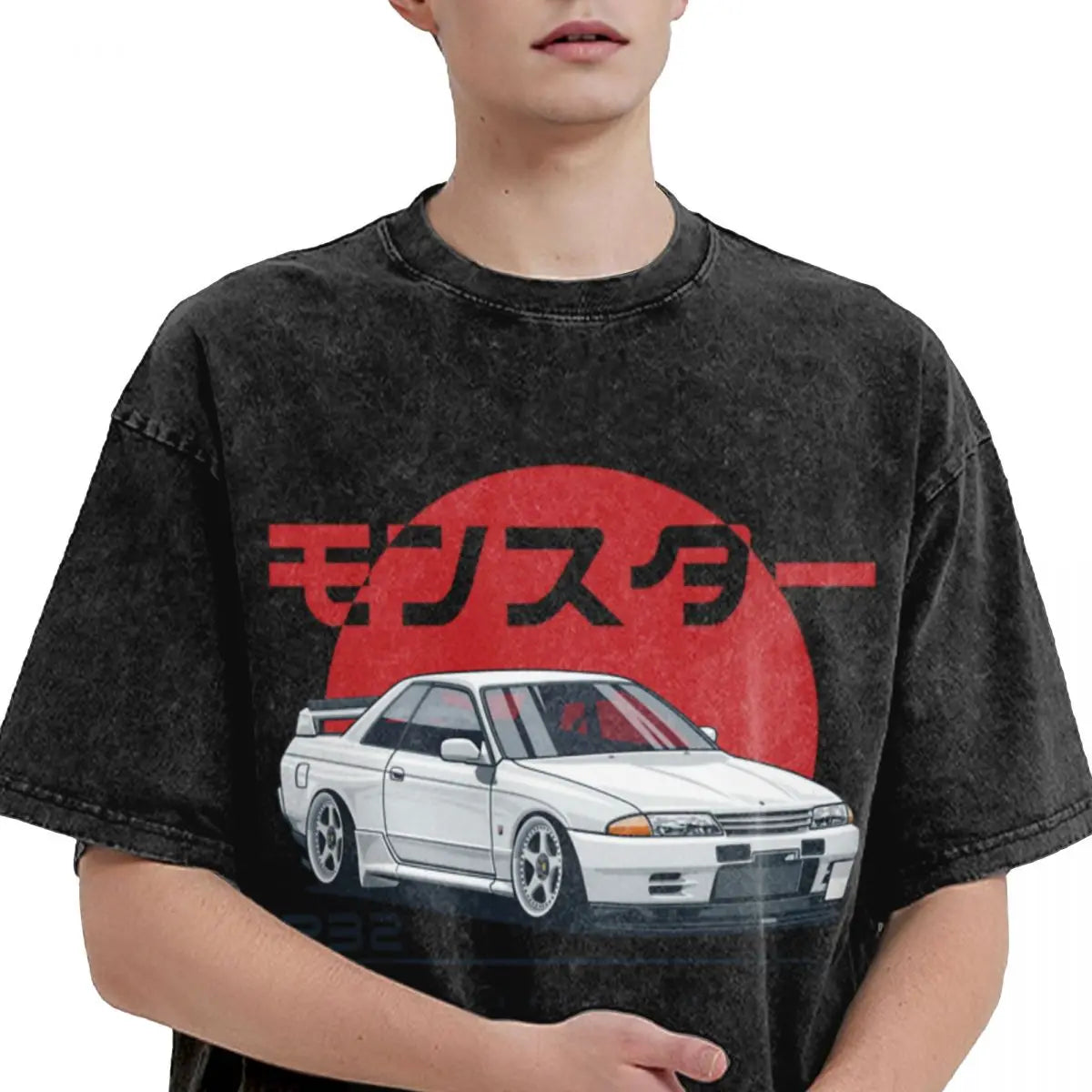 Monster Skyline R32 GTR Retro Comfort a Vintage Oversized T-Shirts