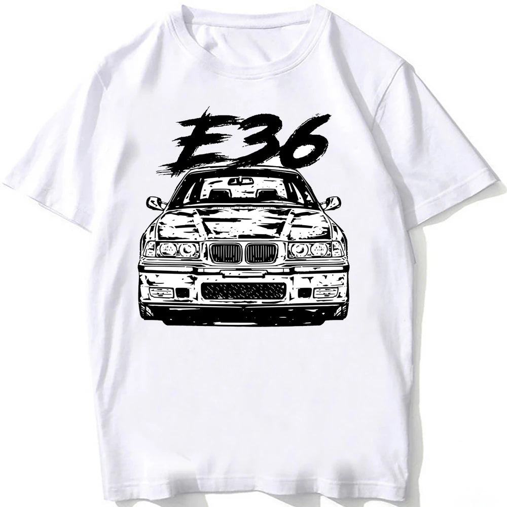 Retro E30 Old Classic Dirty Style T-Shirt Men Short Sleeve Harajuku E34 E36 E28 Sport Race T Shirt Hip Hop White Casual Boy Tees