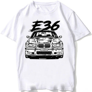 Retro E30 Old Classic Dirty Style T-Shirt Men Short Sleeve Harajuku E34 E36 E28 Sport Race T Shirt Hip Hop White Casual Boy Tees